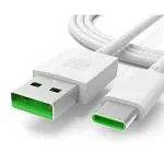 Crossvolt White USB C VOOC Cable Compatible For Realme 5 Pro, 7 Pro And X2 Pro