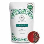 TeaTreasure Tropical Hibiscus Green Tea 50g - A Blend of Hibiscus and Rose Petals with Lemongrass & Green Tea for Weight Management and Liver Health