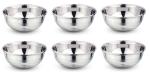 NEELAM Stainless Steel 6.5 22G Diamond Prem Vati, 300 ml, Set of 6 Stainless Steel Vegetable Bowl (Silver, Pack of 6)
