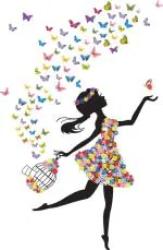 Aquire Multicolor Rectangular PVC Vinyl Wall Sticker, 80 cm