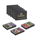 Rado PVC Plastic Colorfull Playing Cards/Poker Cards | Art Card Paper Deck | 55 Cards in Each Deck | For Bridge Rummy Poker Holi Diwali Games Nights Party & Fun (Pack Of 12, Multicolor)