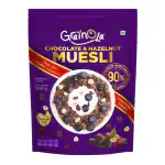 Grain’O’La Chocolate & Hazelnut Muesli| 64% Wholegrain Flakes|15% Dry Fruit |11% Dark Chocolate Blend Breakfast Muesli |Wholegrain Breakfast Muesli Fruits (300 Gm)