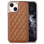 Excelsior Premium PU Leather Electroplated Back Cover case | Shockproof Compatible with Apple iPhone 13 (Brown)