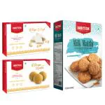 Indiyum Ready to Eat Sweets Snacks Combo Pack Kaju Barfi 200g Besan Laddu 200g Milk Mathi 300g
