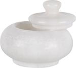 Real Craft White Marble Kumkum Box