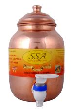 Shiv Shakti Arts Copper Water Dispenser/Matka with Plastic Tap 2 L