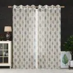 JARS Collections Set of 2 Sheer TissueTree Design Window Curtains(4x5 ft)