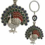 Divya Mantra Peacock Keychain Evil Eye Showpiece Items