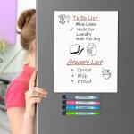SCENTY Fixlogics 330*430 MM Dry Erase Board with 1 Black Marker for Refrigerator,Metal Surface, Fridge, Almira Magnetic Sheet Reminder Notepad for Memo Grocery, Office (Plain Large 13 * 17 Inch)