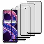 Kite Digital Realme 8 (5g) Matte Finish (Black) Tempered Glass Screen Protector with Edge to Edge Coverage - Easy Installation Kit (Pack of 4)