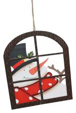 My Party Suppliers Snowman Wooden Farmhouse Christmas Tree Ornaments Wooden Hollow Snowman Pendant Ornaments Crafts Christmas Party Decorations Saints Ornament