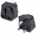MX UNIVERSAL 3 PIN Travel Adapter India to USA,UK & More (Type D) - Black Color (MX-3008-PACK OF 2)