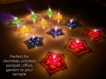 WILLGO 3D Reflective Diyas | Diwali Special 3D Decoration Diyas | Plastic Reusable Deepawali Diya Deepak | 3D Shadow Reflection Fancy Diwali Diya for Pooja/Puja Room,Home (12 pcs)
