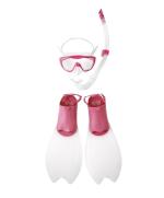 Speedo Pink Silicone, Rubber, Thermoplastic Elastomer Glide Junior Scuba Set - Size 33 (Pack Of 3)