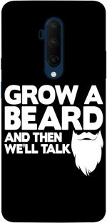 SIYAPA OnePlus 7T Pro Black and White Plastic Dust Proof and Scratch Resistant Mobile Back Cover