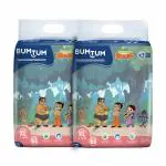 Bumtum Chota Bheem Diaper Pants Extra Large (XL) Size - 132 Diapers |Pack of 2 |with Aloe Vera Leakage Protection