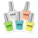 JUICE | ONE COAT | NAIL PAINT COMBO | BRISTOL FOG - 76, BUTTERFLY YELLOW - 77, MACARONI ORANGE - 78, ELECTRIC LIME - 79, BLUE BUBBLE - 80 | LONG LASTING | 11ML EACH | PACK OF 5