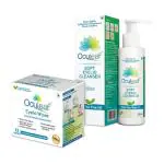 Waypham OCULEAF Eyelid Wipes With Soft Eyelid Cleanser (Combo, 12 Wipes + 125ml Cleanser)