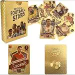 PREZZIE VILLA Football Trading Card, 2022/23 World Cup Football Star Card, UEFA Champions League, Gold Foil Cards, Pack of 55