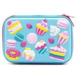 SAMVARDHAN Hardtop EVA Pencil Case Stationery Box Pen Holder Zipper Pouch Cosmetics Organizer School Kids Girls Women Multipurpose (Set of 1) (Donuts)