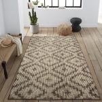 Saral Home Brown Polyester Carpet (150x210 cm)