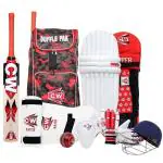 CW County Cricket Kit Camouflauge Backpack Full Cricket Sports Kit Left Hand Size 6 For 12-13 Yr