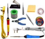 Fadman Multicolor De Soldering Wick, Sponge, Tweezer, Soldering Flux, Bit, Solder Wire, Wire Cutter, Stand, Soldering Iron (Set Of 10)