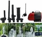 Metreno Plastic Fountain Kit With Pump Water Fountain Nozzle Kit For Home Outdoor, Fountain Kit Extension For Garden And Pond Submersible Water Pump (Fountain Kit With Pump - Large)