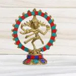 ARTVARKO Home Decor Brass Lord Shiva Dancing Natraj Idol - 5 inch
