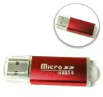 Tech Gear New Portable USB 2.0 Adapter Micro SD Memory Card Reader