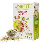 UNIFIT Crunchy Muesli with Macha Powder|Cereals Goodness with Cranberry, Almond and Cornflakes-500g