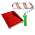 KAPIL Durable Acrylic Blended Wool and Metal Paint Tray and Roller Combo - 9 inch