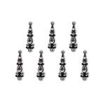 Comet Busters Beautiful Handcrafted Black Bindis with Silver Stones (BIN1923) Pack of 1