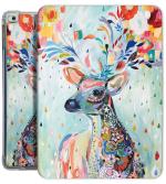 Caseelo Printed Flip Case for iPad 6th 8.3 inch TPU Slim Cover & Adjustable Viewing Angle Stand (Deer Print)