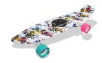 Jaspo Multicolor Polypropylene Cruiser Penny Board With Pink And Cyan Wheels 22.5 X 5.5 inch
