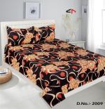 HOMDAZAL Beautiful 3D Printed Bedsheet with 2 Pillow Covers for Double Bed (90 x 90 Inches, Microfiber)