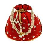 Kuber Industries Maroon, Maroon Ethnic Potli With Beadwork