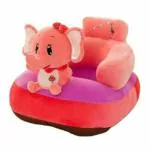 KYNIT Baby Sofa Seat | Kids Support Seater| Soft Plush Cushion Baby Sofa Seat | Rocking Chair for Kids (0.5 to 3 Years) (Elephant Pink)