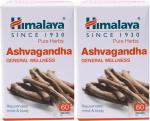 Himalaya Pure Herbs Ashwagandha Ayurvedic Medicine (2 Packs, 60Tabs Each)