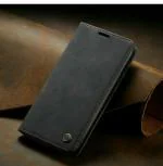 ClickCase Sheepskin Series Iqoo Z5 5G Black Faux Leather Mobile Wallet Flip Cover