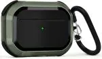 ICREATION Airpods Pro ,Light Weight ,Durable ,Shock Proof & Armor Case With Hook For Hand Green Bumper Case