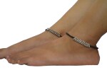 Mewow Trends Chimes of Happiness Adjustable Alloy Anklet (Pair of 2)