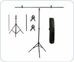 PICPRO 9ft x 6ft T-Shaped Background Photo & Videography Stand with Holding Clips,6ft Wide 9ft Tall Adjustable Photo Studio Background Support (T Stand and Clips with Bag)