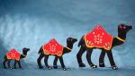Dreamkraft Paper Mache Camel Showpiece Set of 3 (12 x 10 cm) (PM-BigCML-3-BLACK)