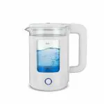 KENT Cool Touch Electric Glass Kettle 1.8 Litre | 1500 W | Borosilicate Glass Body | LED Indicator | Boil Drying Protection | Water Level Indicatior | Auto-Cut Off Function | White