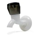 JORJIS Water taps for Kitchen Sink Faucet Wall Mounted Standard/Plastic Long Body with Wall Flange PTMT Tap/Faucet (9CM)