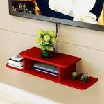 AR SABRI SHOPEE Arif Rao Shopee Arif Rao Red Engineered Wood Wall Tv Set Up Box And Wifi Stand Wall Hanging Storage Shelf And Cabinet And Rack