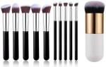Bingeable 10In1 Makeup Brushes And Round Foundation Brush (Set Of 11)