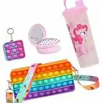 Le Delite Pop It Sling Bag/Cute Stylish Handbag Purse With Sipper & Hairbrush Mirror For Girls Kids