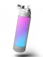 Aquaminder Water Bottle for Office Drink Reminder Smart Sipper Bottle for Adults & Kids for Gym Sports 700ml Frosted Tritan Glows & Beeps Drink More Bottles for Boys (Grey)